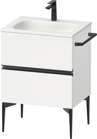 Duravit Waschtischunterschrank „Sivida“ 61 × 59,2 × 47,7 cm in Weiß Matt, Weiß Matt