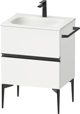 Duravit Waschtischunterschrank „Sivida“ 61 × 59,2 × 47,7 cm Front- & Korpusfarbe: Weiß Matt / Grifffarbe: Diamantschwarz / Größe: 61 × 47,7 × 59,2 cm Duravit Waschtischunterschrank „Sivida“ 61 × 59,2 × 47,7 cm Front- & Korpusfarbe: Weiß Matt / Grifffarbe: Diamantschwarz / Größe: 61 × 47,7 × 59,2 cm
