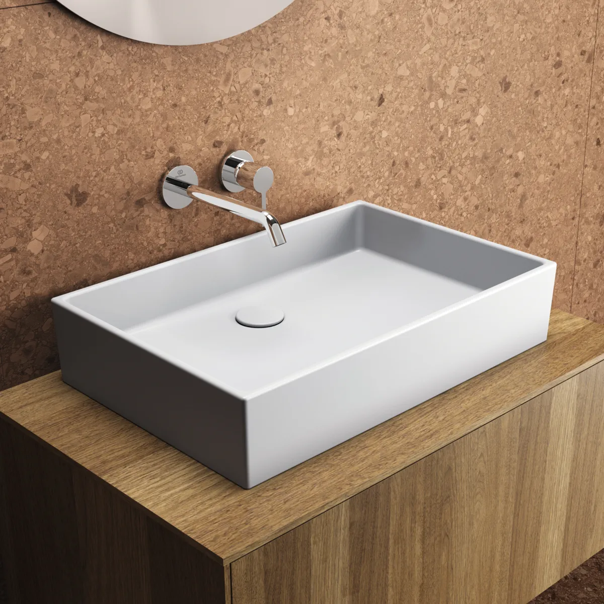 Waschbecken „Extra“ 60 × 40 × 12,5 cm in Seidenweiß Waschbecken „Extra“ 60 × 40 × 12,5 cm in Seidenweiß