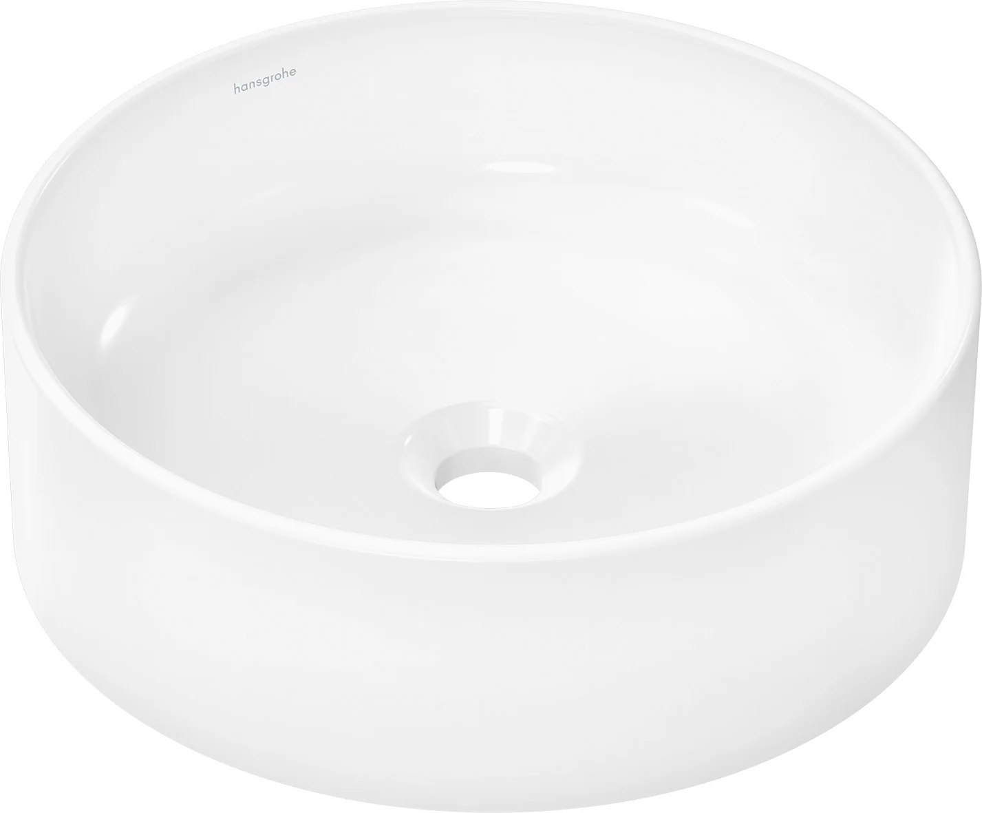 Hansgrohe Aufsatzwaschtisch Xuniva S, 400x400 mm, weiß, glänzend, SmartClean, ohne Hahnloch und Überlauf