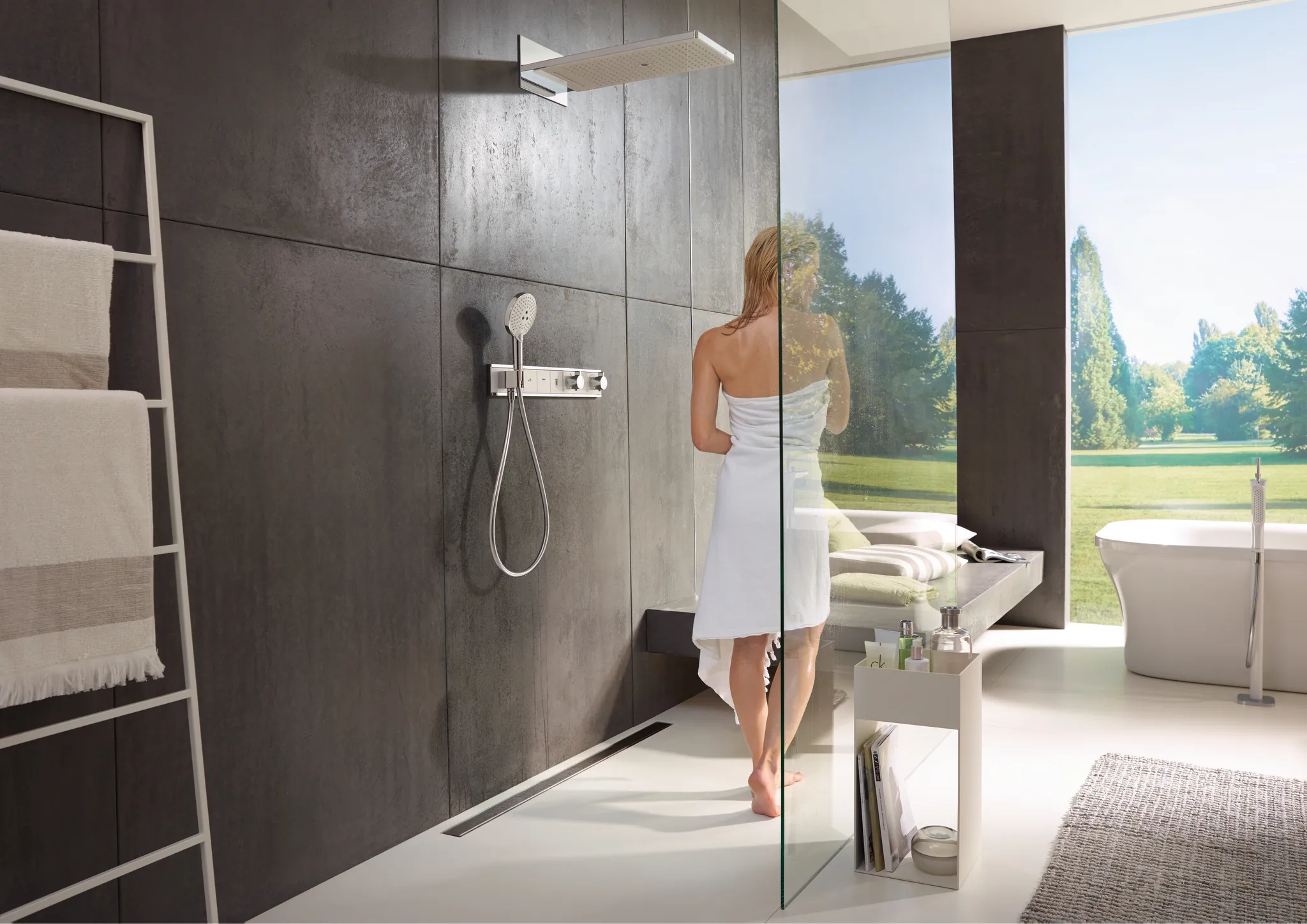 Kopfbrause Rainmaker Select 580 3jet EcoSmart Wandmontage weiss/chrom Kopfbrause Rainmaker Select 580 3jet EcoSmart Wandmontage weiss/chrom