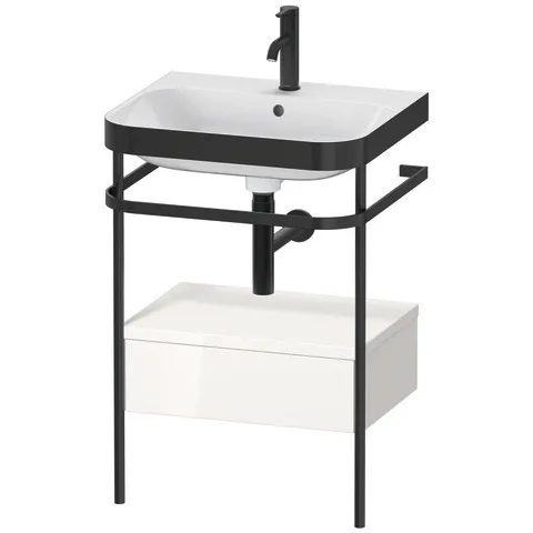 Duravit Waschtischunterschrank mit Metallkonsole „Happy D.2 Plus“ 57,5 × 85 × 49 cm