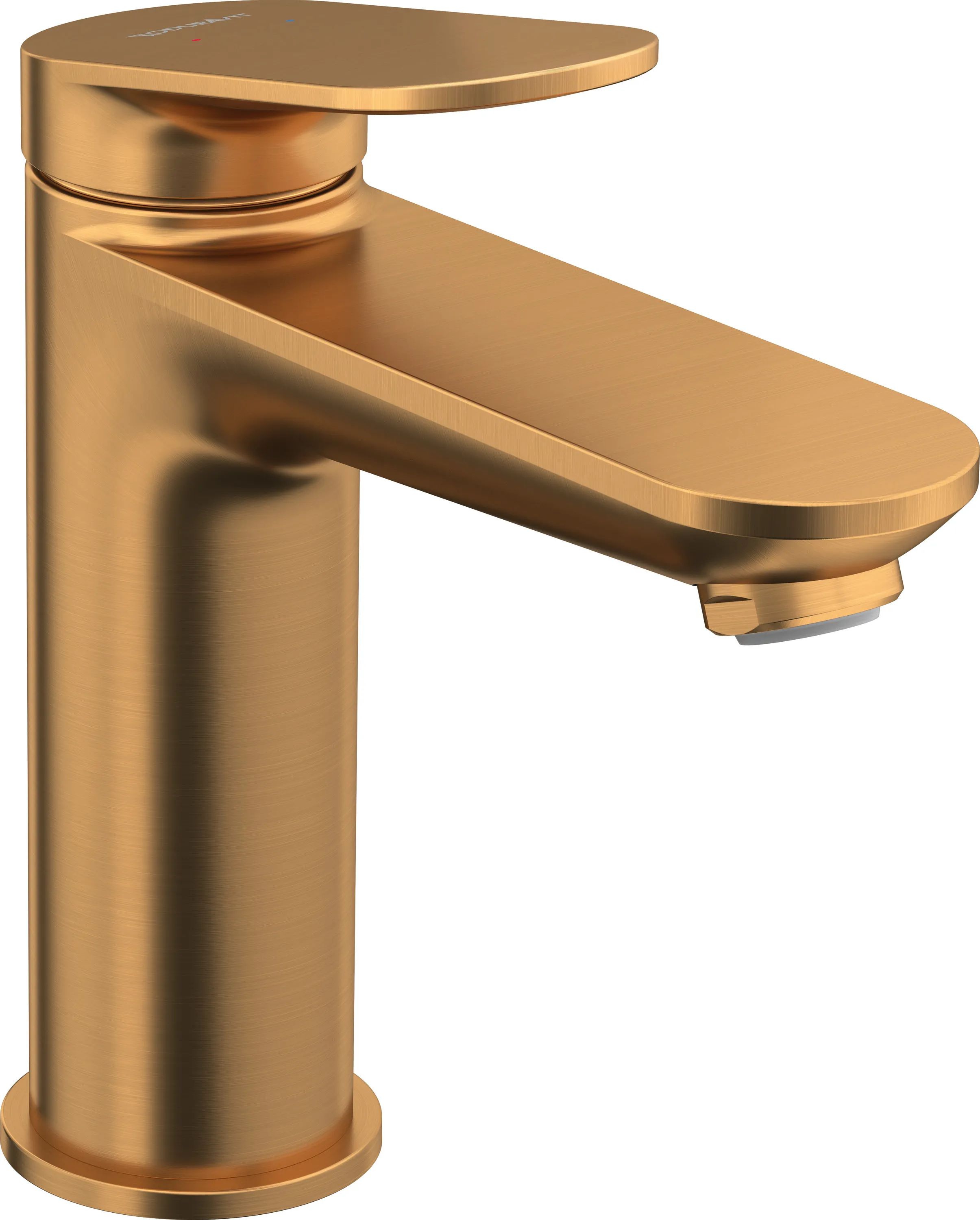 Einhand-Waschtischarmatur „Wave“ Ausladung 122 mm in Bronze (gebürstet)