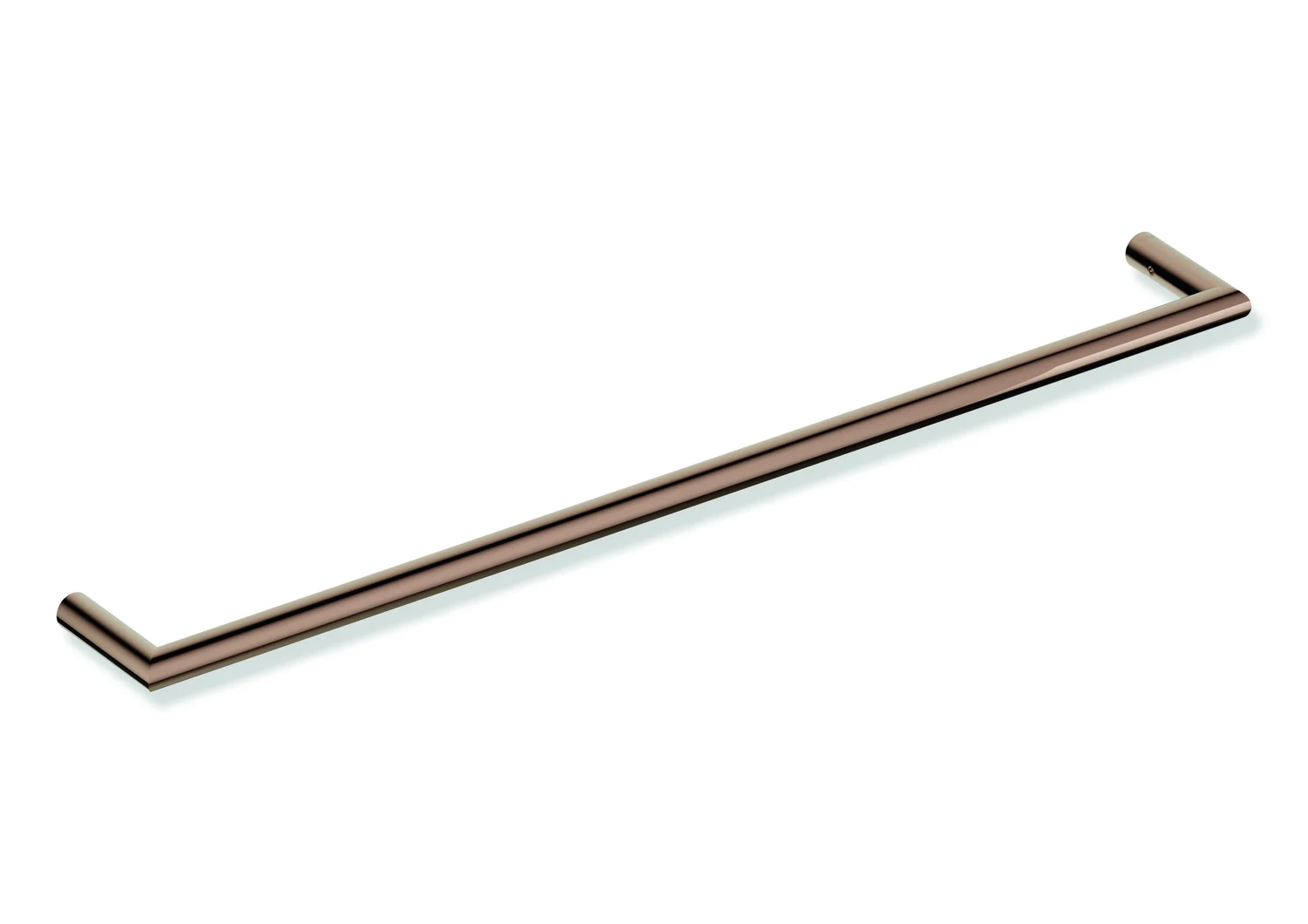 HEWI Badetuchhalter System 162, Edelstahl PVD, Achsmaß 600 mm, Tiefe 75 mm, Durchmesser 18 mm, Farbe Kupfer glänzend