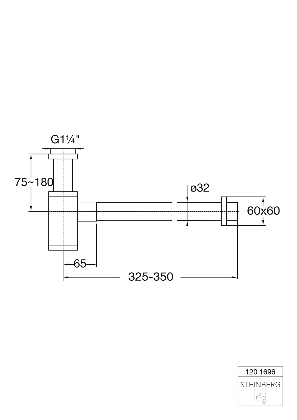 Serie 120 Design-Siphon, chrom Serie 120 Design-Siphon, chrom