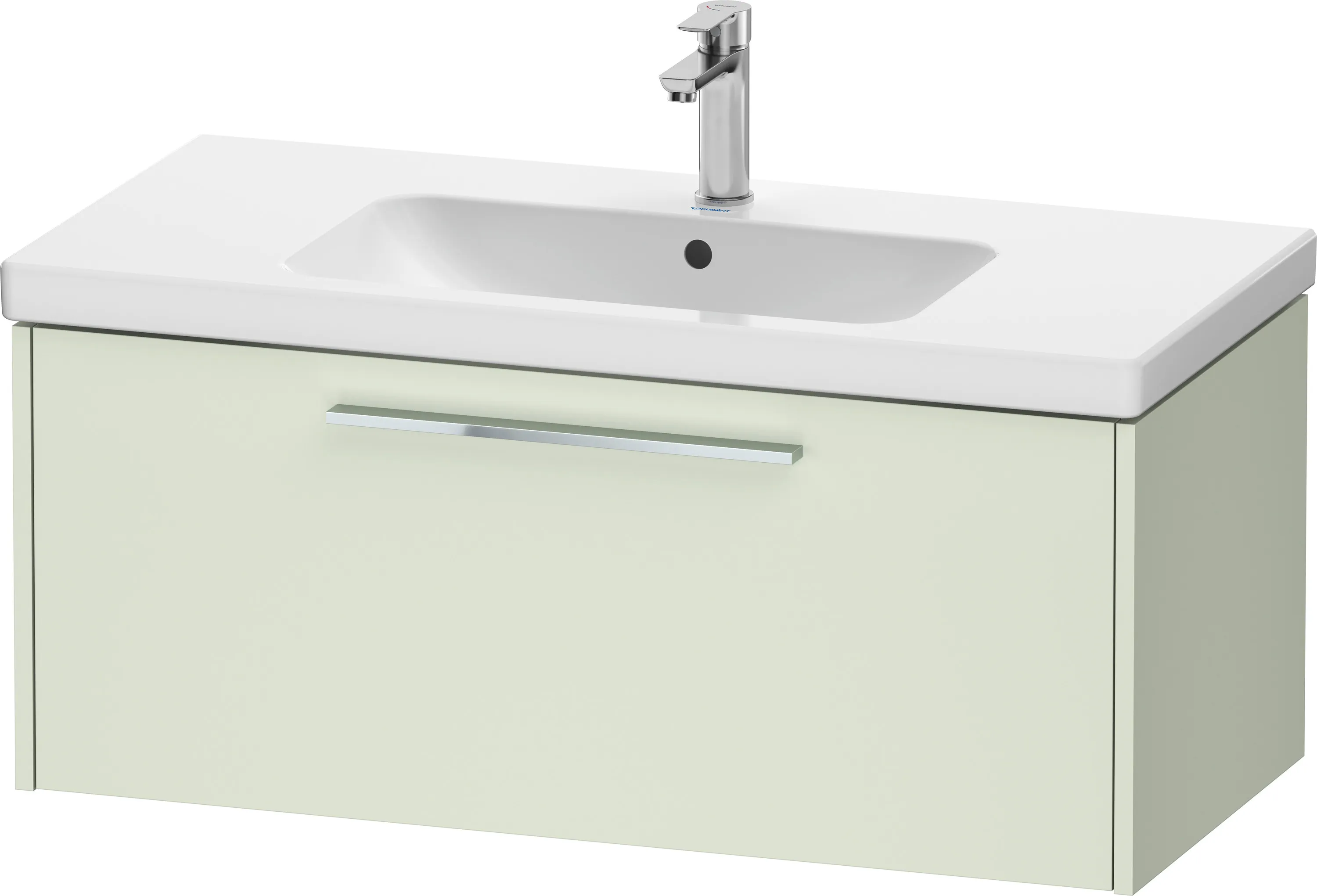 Duravit Waschtischunterschrank Wandhängend „D-Code“ 98,4 × 40 × 46 cm in Blassgrün Matt Duravit Waschtischunterschrank Wandhängend „D-Code“ 98,4 × 40 × 46 cm in Blassgrün Matt