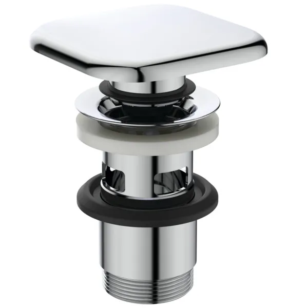 Ideal Standard Push-Open-Ventil quadratisch, Chrom, 120x85x85 mm, Serienübergreifend