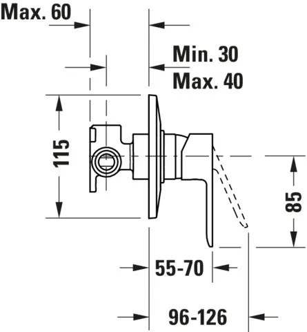 D-Code Einhebel-Brausemischer UP Set Keramikmischsystem, Chrom HG