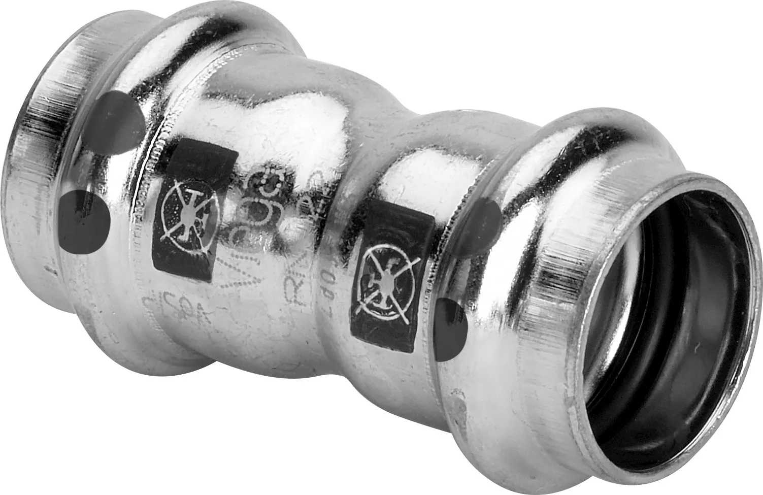 „Prestabo“ Fitting mit 2 Anschlüssen unlegiert, verzinkt 22 mm VdS-Zulassung „Prestabo“ Fitting mit 2 Anschlüssen unlegiert, verzinkt 22 mm VdS-Zulassung