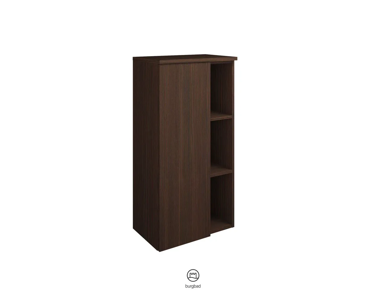 burgbad Hochschrank „Orell“ 540 × 980 × 360 mm in Nussbaum Dekor Samt