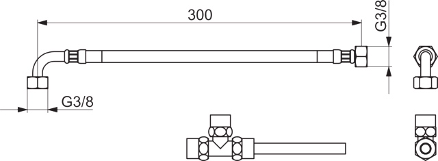 HA Anschlussrohr HANSAMINIMAT 6639 Chrom