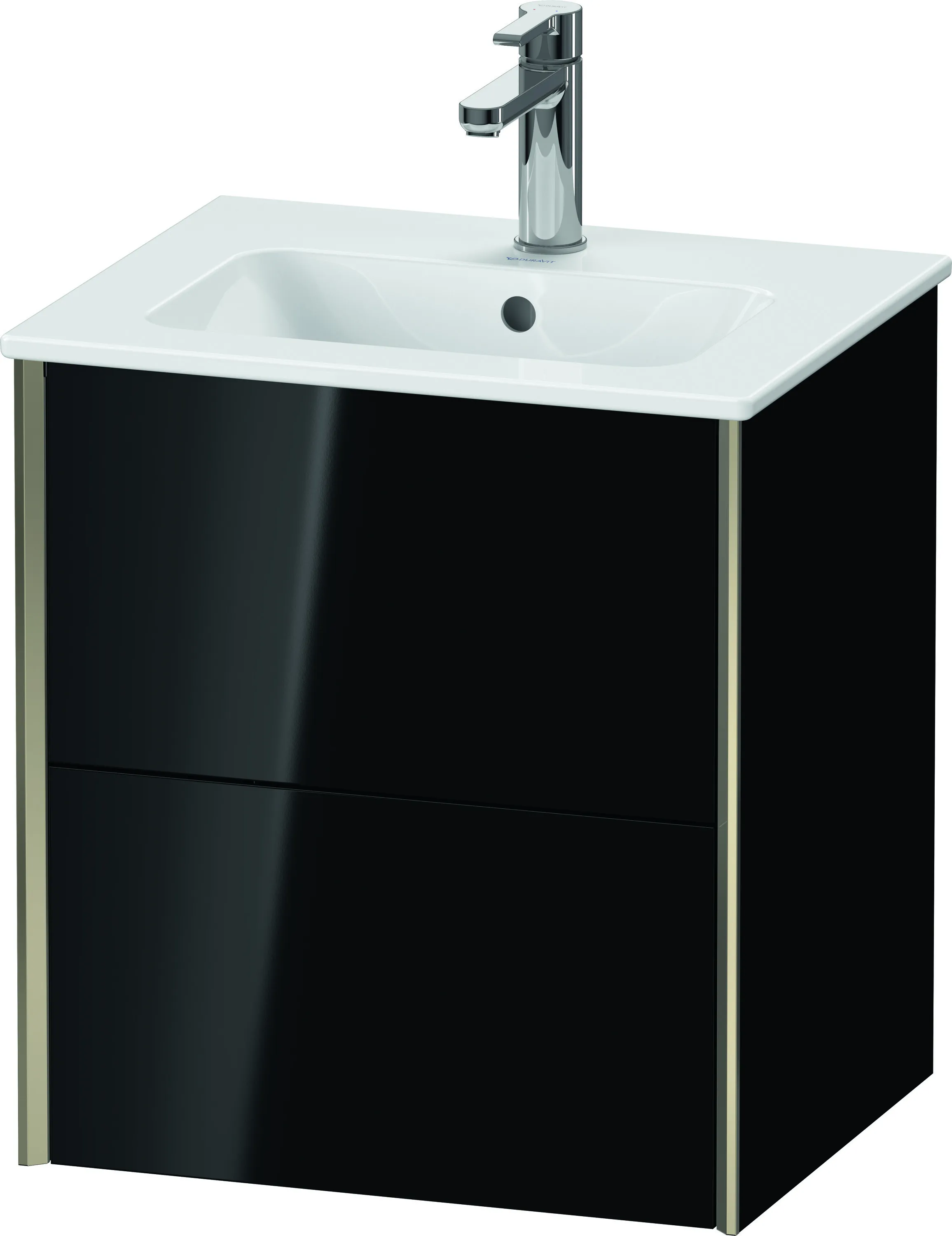 Duravit Waschtischunterschrank wandhängend „XViu“ 51 × 56 × 42 cm in Schwarz Hochglanz