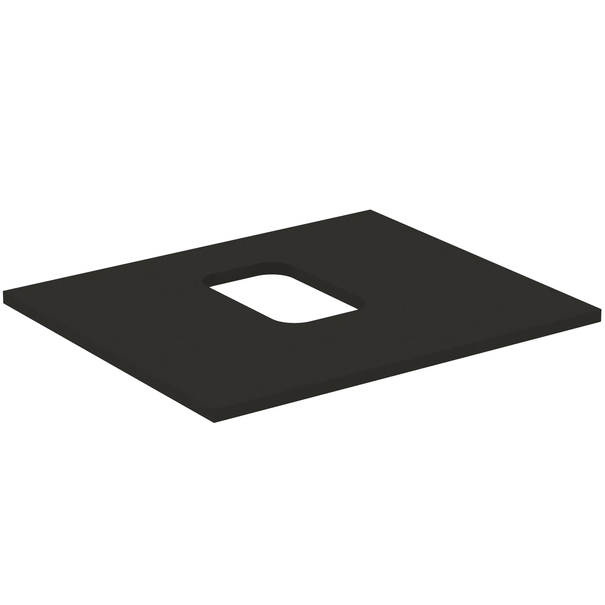 Waschtischplatte i.life B mittiger Ausschnitt für eine Schale 602x507x18mm Weiß matt
