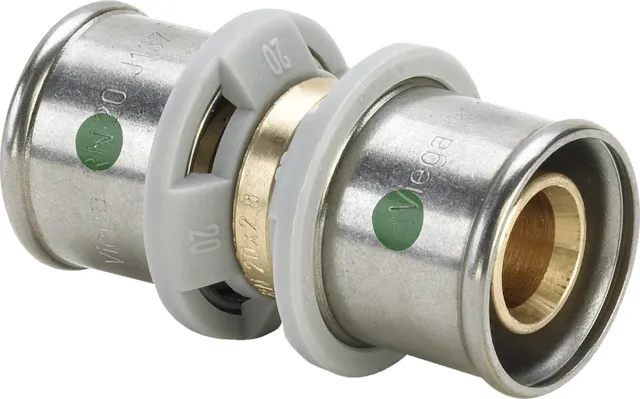Viega „Sanfix P“ Kupplung mit 2 Muffen 20 × 16 mm