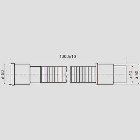 Flexibles HT-Anschlussrohr 1000 mm Flexibles HT-Anschlussrohr 1000 mm