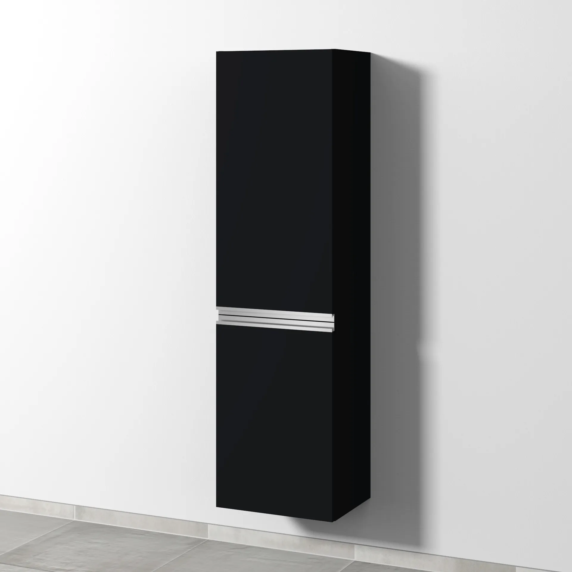 Sanipa Hochschrank „2morrow“ 450 × 1615 × 350 mm in Schwarz (matt)
