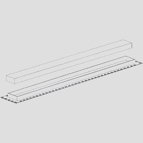 Rostrahmen für Duschrinne ES 50 75 × 5 × 1,1 cm