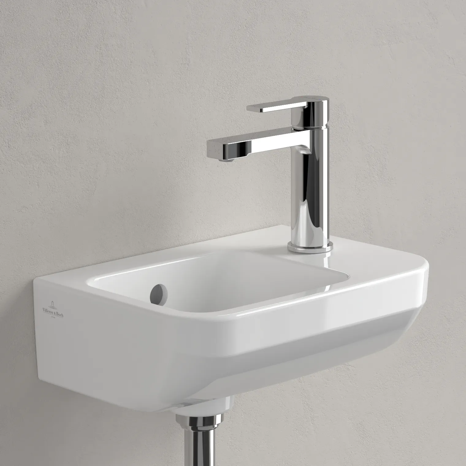Villeroy & Boch Handwaschbecken „Architectura“ 360 × 260 × 140 mm, für Becken mittig, ohne Hahnlochbohrung in Weiß Alpin Villeroy & Boch Handwaschbecken „Architectura“ 360 × 260 × 140 mm, für Becken mittig, ohne Hahnlochbohrung in Weiß Alpin