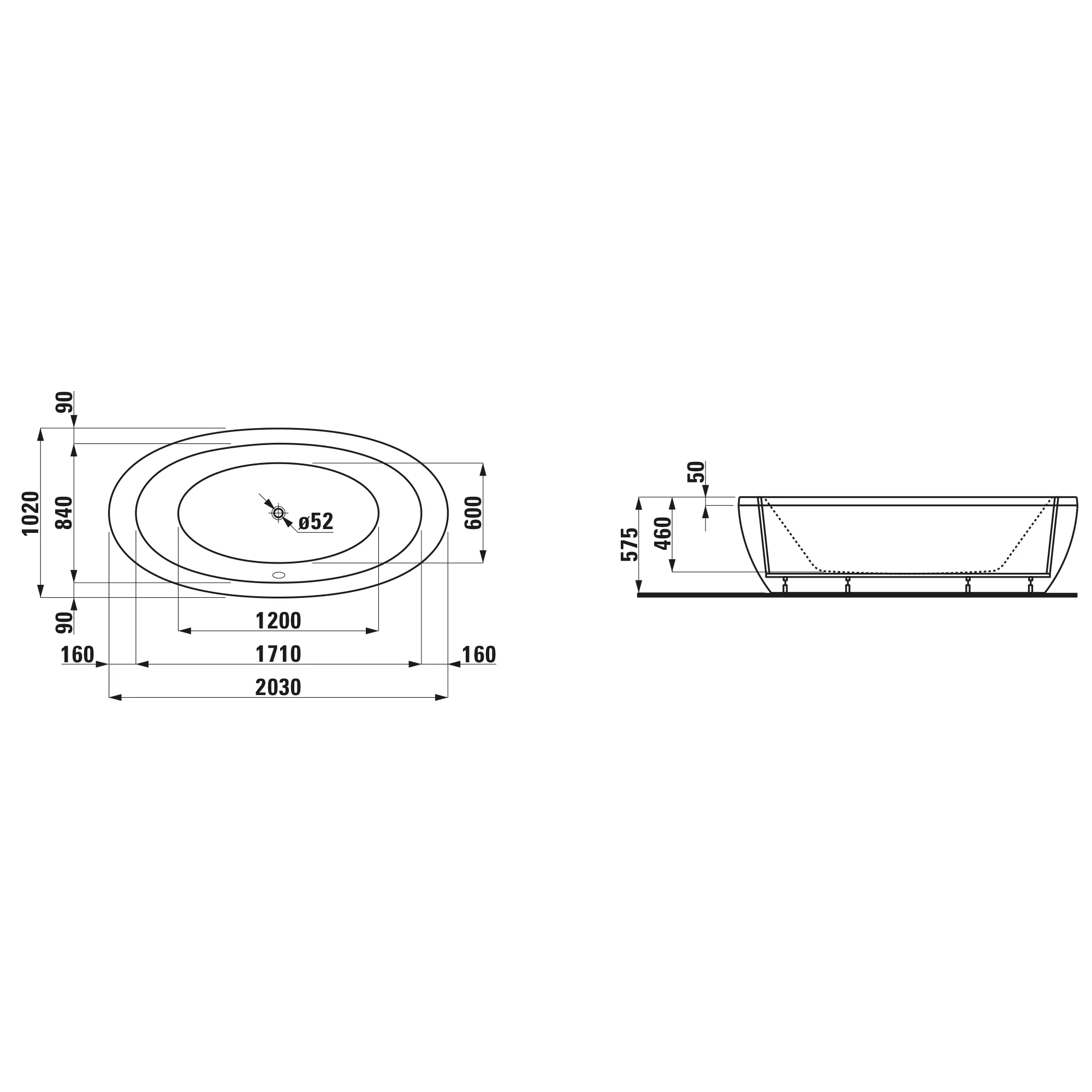 Laufen Badewanne „Ilbagnoalessi“ freistehend oval 2030 × 1020 mm in Weiß Laufen Badewanne „Ilbagnoalessi“ freistehend oval 2030 × 1020 mm in Weiß