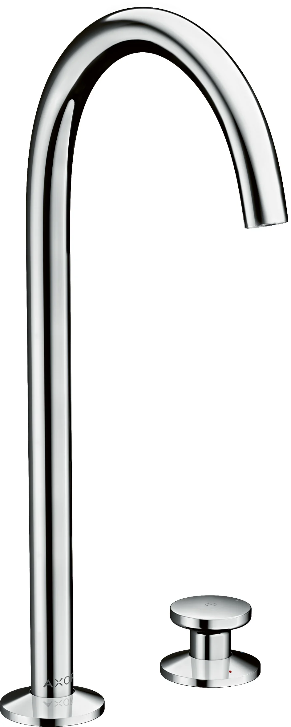 Hansgrohe AXOR One 2-Loch Waschtischmischer Select 260 mit Push-Open Ablaufgarnitur Chrom, Ausladung 165 mm, Auslaufhöhe 267 mm