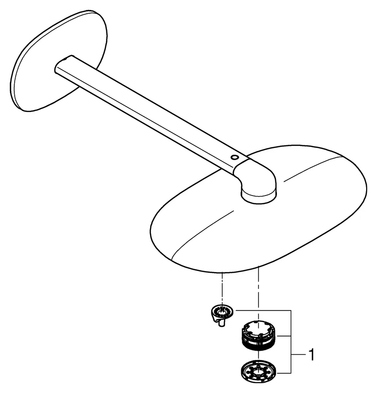 Kopfbrauseset Rainshower Duo 360 26254, Brausearm 450 mm, chrom