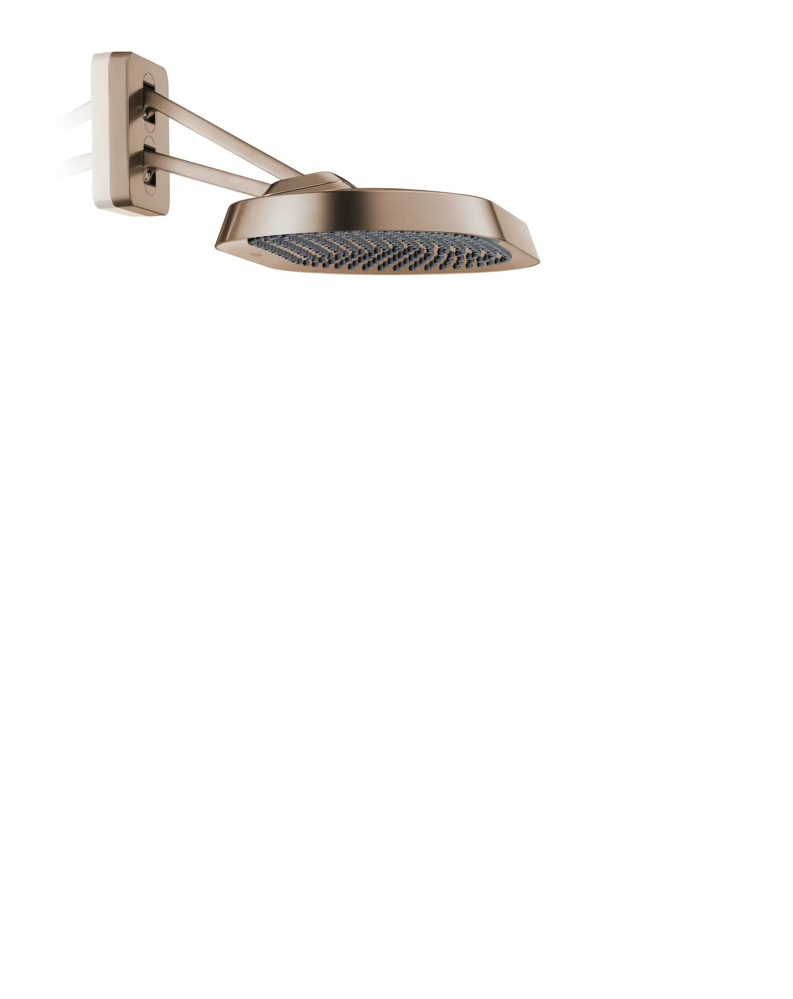 Hansgrohe AXOR ShowerSphere Kopfbrause 370/220 mm, 2-Jet mit beweglichem Brausearm, Brushed Bronze