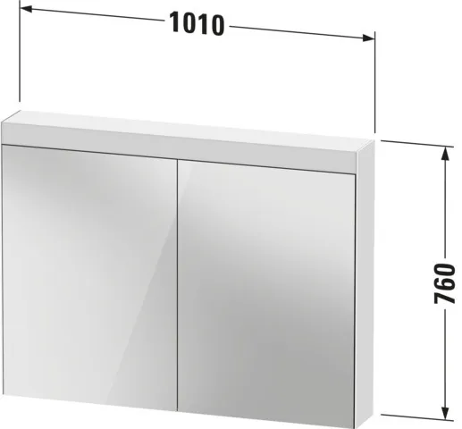 Duravit Spiegelschrank „Licht & Spiegel“ 101 × 76 × 14,8 cm