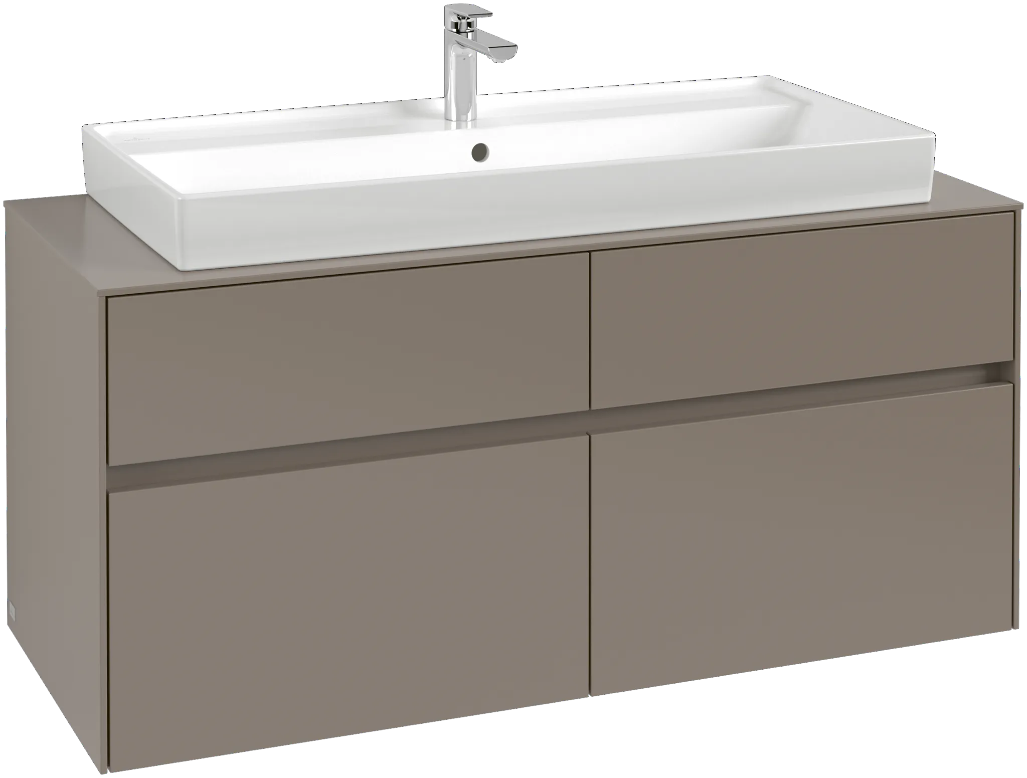 Villeroy & Boch Waschtischunterschrank „Collaro“ 1200 × 548 × 500 mm Marine Blue, ohne Beleuchtung, für Becken mittig