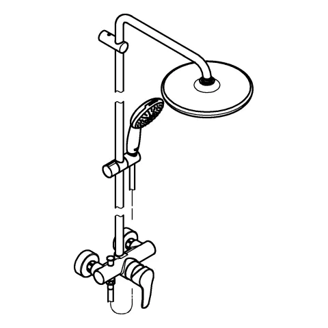 Grohe Tempesta System 250 Duschsystem mit Einhandmischer für Wandmontage, chrom Grohe Tempesta System 250 Duschsystem mit Einhandmischer für Wandmontage, chrom