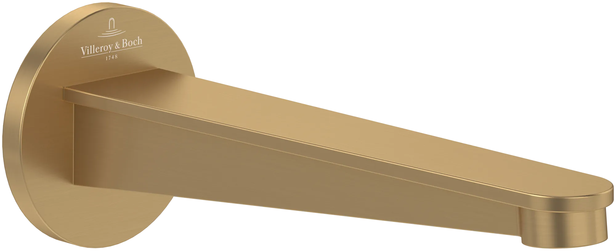 Villeroy & Boch Badewannenauslauf Conum, Brushed Gold, 65x189x65 mm, Wandmontage Villeroy & Boch Badewannenauslauf Conum, Brushed Gold, 65x189x65 mm, Wandmontage