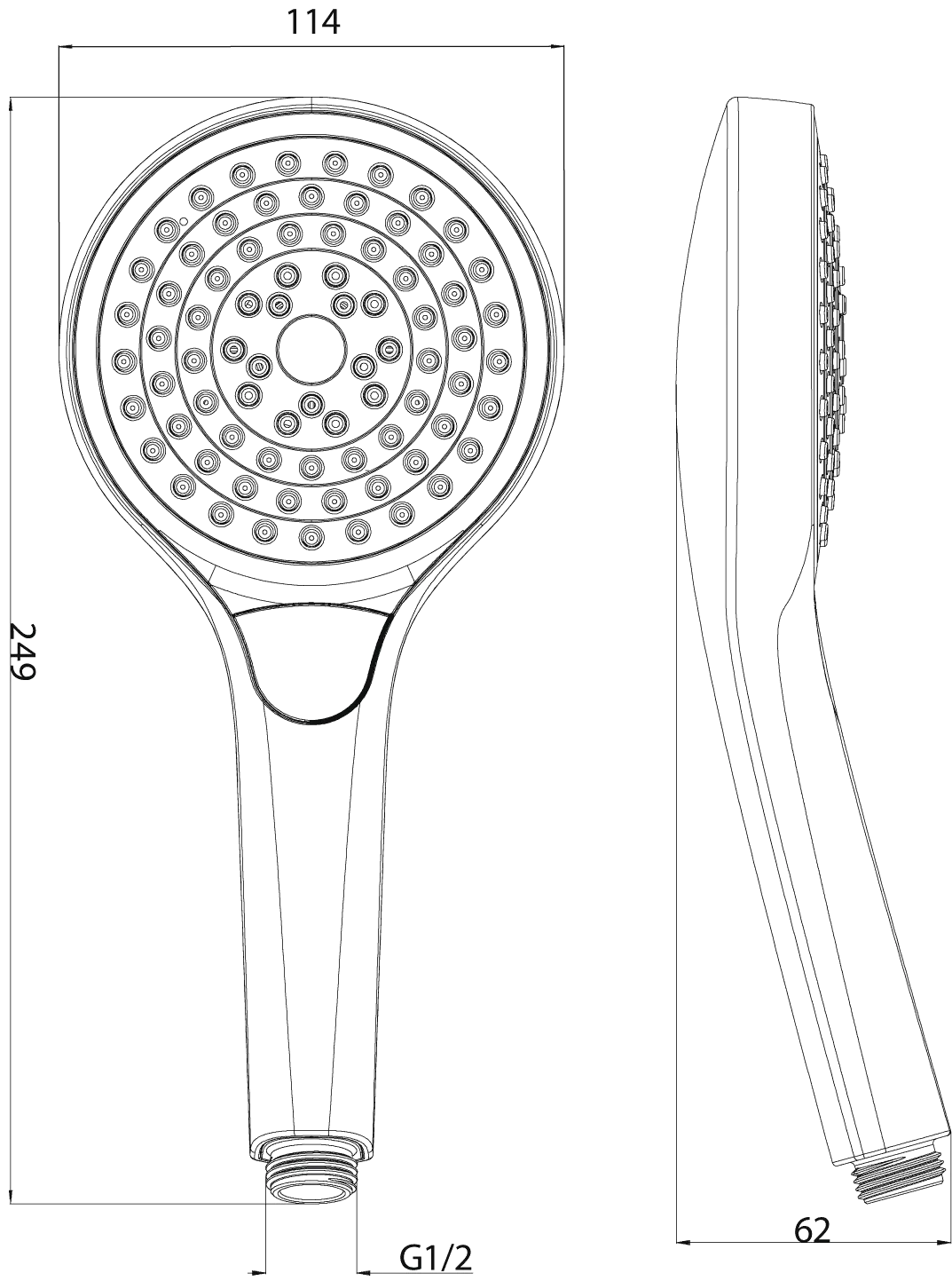 Handbrause „Verve Showers“ 6,2 cm in Chrom