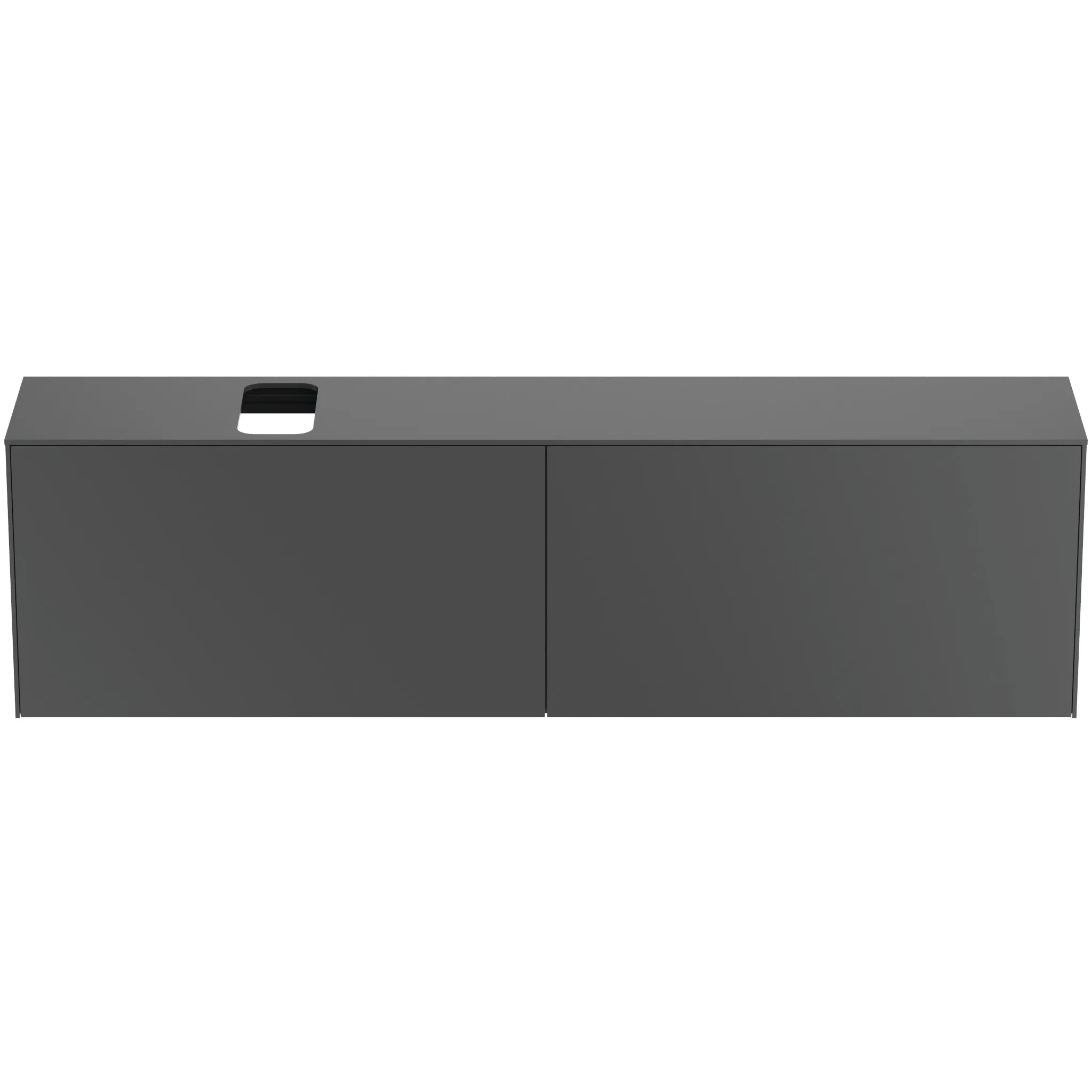 Ideal Standard Waschtischunterschrank „Conca“ 198,7 × 55 × 37,3 cm Anthrazit matt lackiert Ideal Standard Waschtischunterschrank „Conca“ 198,7 × 55 × 37,3 cm Anthrazit matt lackiert