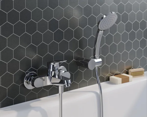 Handbrause-Set Idealrain 1-Funktionshandbrause, Durchmesser:100mm Chrom Handbrause-Set Idealrain 1-Funktionshandbrause, Durchmesser:100mm Chrom