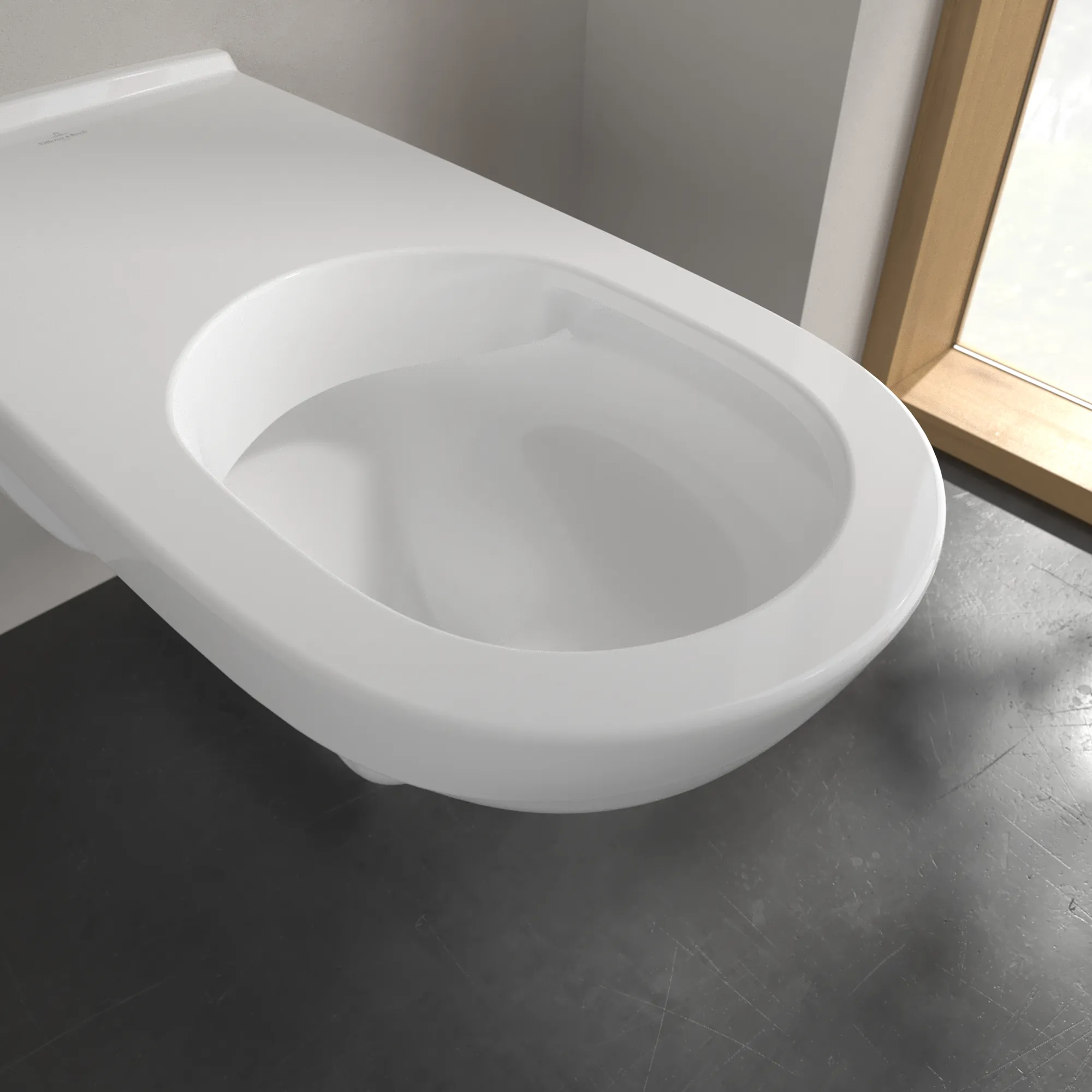 Wand-Tiefspül-WC ohne Befestigungslöcher DirectFlush „ViCare“ ohne Befestigungslöcher für WC-Sitz 36 × 34,4 × 70 cm ohne Spülrand