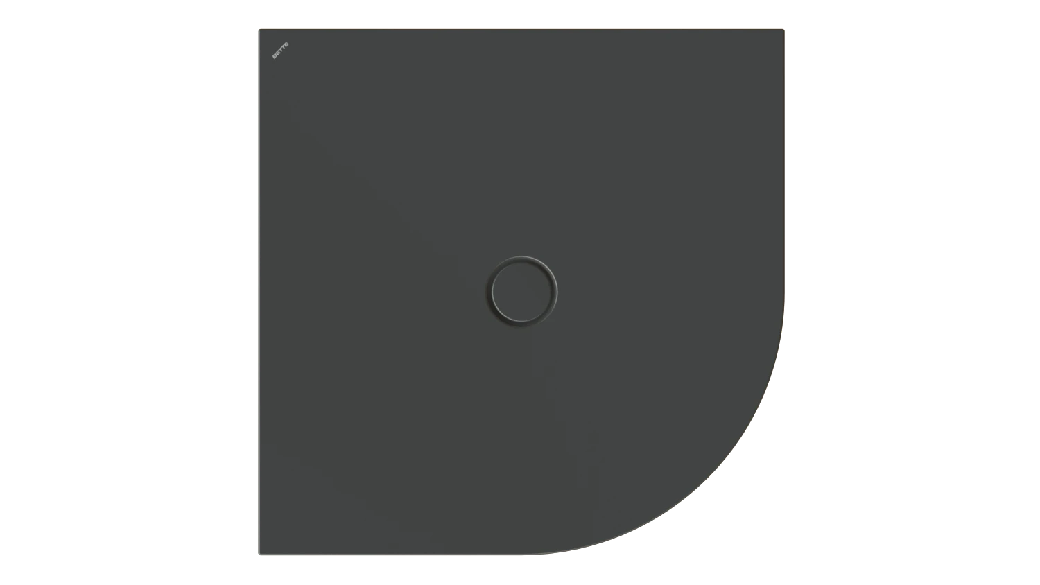 Bette viertelkreis Duschwanne „BetteFloor Corner“ 100 × 100 cm in Ebony
