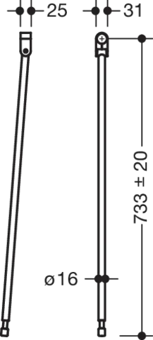 HEWI Bodenstütze in Reinweiß HEWI Bodenstütze in Reinweiß