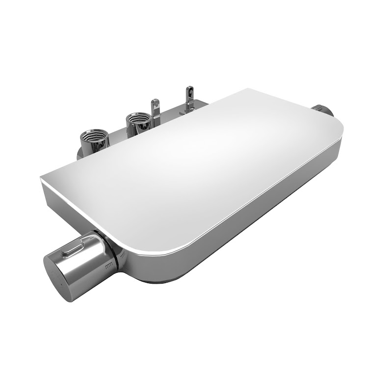 HSK Unterputz-Thermostat „AquaTray“ mit 3 Abgängen in weiß / chrom