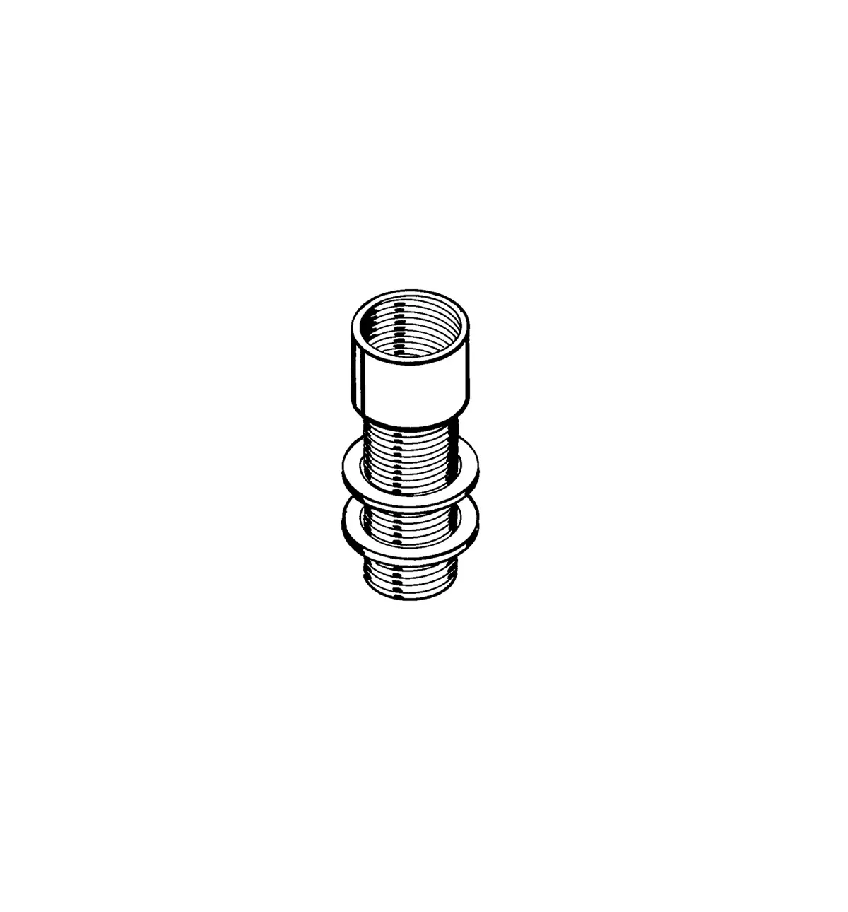 Hansgrohe Schaftverlängerung für 32mm Schaftdurchmesser und 70mm Arbeitsplatten