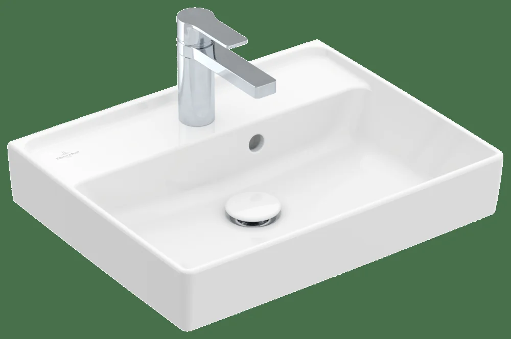Villeroy & Boch Collaro Handwaschbecken 500x400mm, Rechteck, TitanCeram, Weiß Alpin