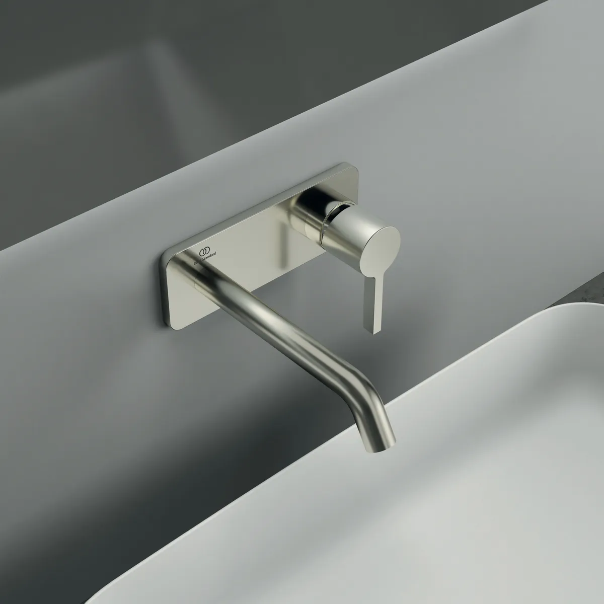 Ideal Standard Wand-Waschtischarmatur Joy Arm A7380GN, Silver Storm