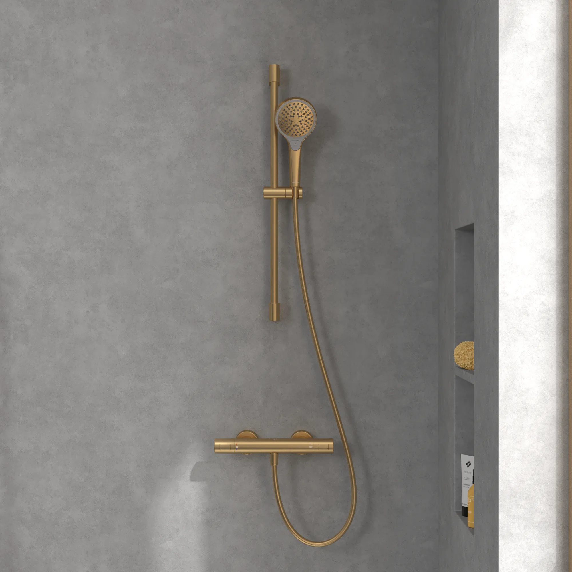 Villeroy & Boch Duschthermostat Universal Taps & Fittings, Brushed Gold, 317x104x65 mm, Thermostatfunktion, Wandmontage Villeroy & Boch Duschthermostat Universal Taps & Fittings, Brushed Gold, 317x104x65 mm, Thermostatfunktion, Wandmontage
