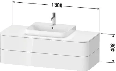 Duravit Waschtischunterschrank wandhängend „Happy D.2 Plus“ 130 × 40,8 × 55 cm Mediterrane Eiche Duravit Waschtischunterschrank wandhängend „Happy D.2 Plus“ 130 × 40,8 × 55 cm Mediterrane Eiche