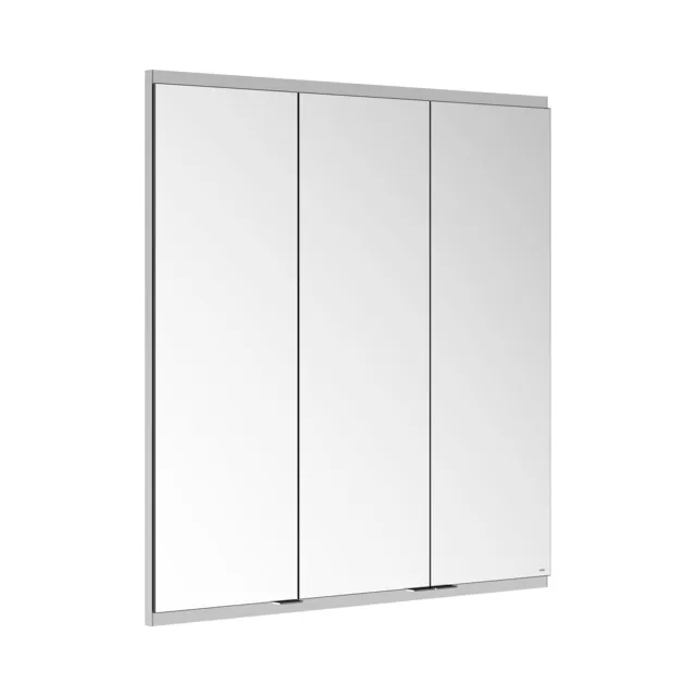 KEUCO Royal Modular 2.0 Spiegelschrank unbeleuchtet Wandeinbau, 1 Steckd./1 USB, silber-eloxiert