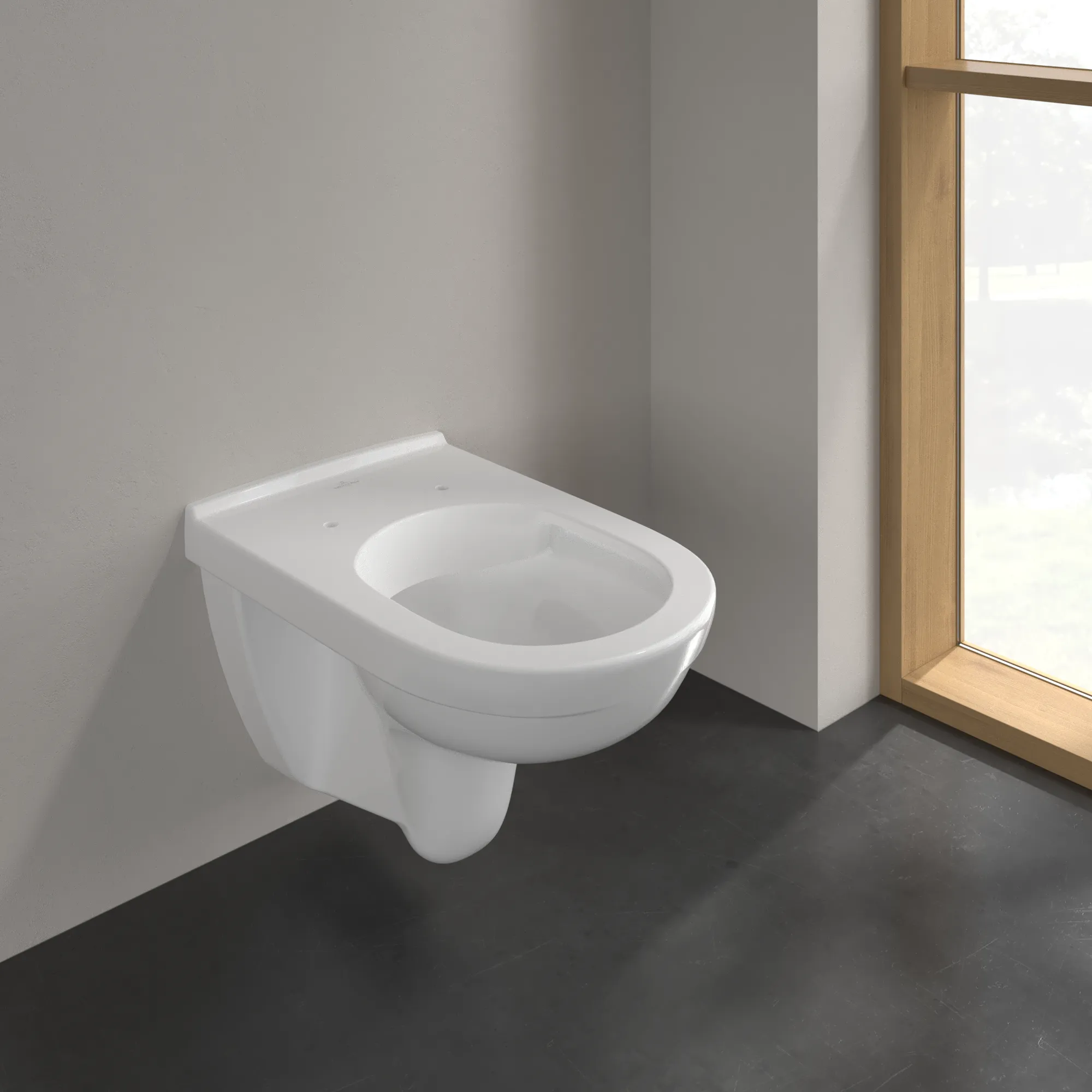 Tiefspül-WC spülrandlos O.novo 5660R2, 360 x 560 x 350 mm, Oval, wandhängend, Abgang waagerecht, Weiß Alpin Tiefspül-WC spülrandlos O.novo 5660R2, 360 x 560 x 350 mm, Oval, wandhängend, Abgang waagerecht, Weiß Alpin