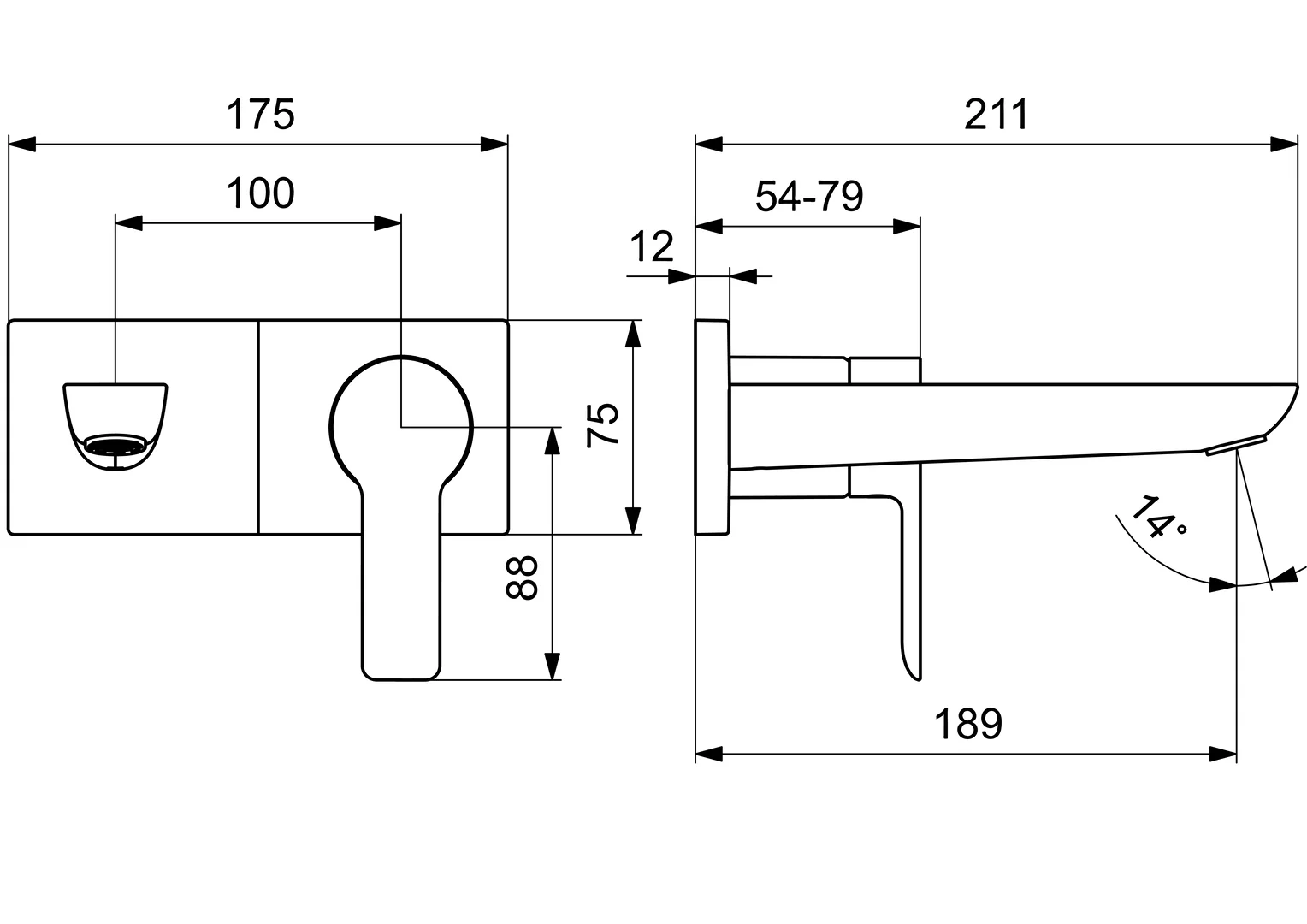 HansaLIGNA Waschtischarmatur Einhebelmischer Fertigmontageset 4489 Rosette eckig Ausladung 190 mm DN 15 Chrom
