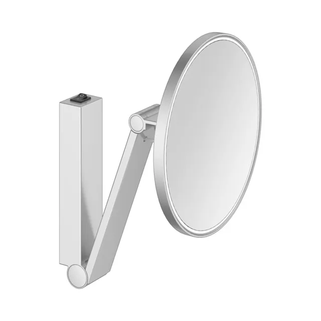 KEUCO Kosmetikspiegel mit Wippschalter „iLook_move“ Rund, mit Beleuchtung in Aluminium-finish, ⌀ 212 mm KEUCO Kosmetikspiegel mit Wippschalter „iLook_move“ Rund, mit Beleuchtung in Aluminium-finish, ⌀ 212 mm