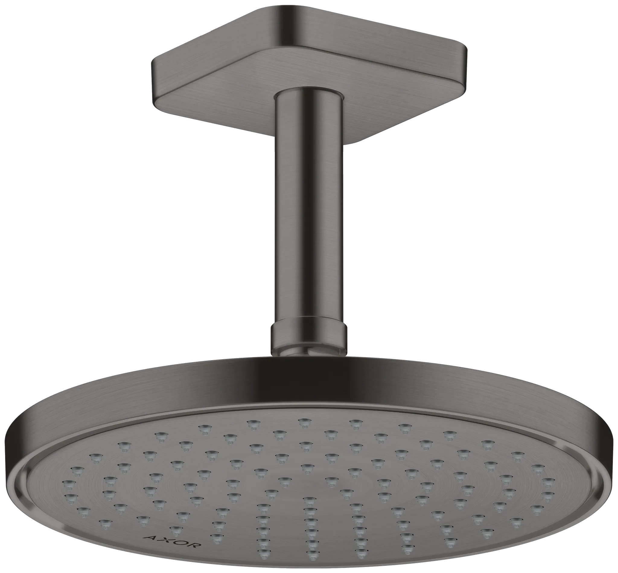 Hansgrohe AXOR ShowerSolutions Kopfbrause 220 1jet EcoSmart+ Brushed Black Chrome, 220 mm, verstellbarer Winkel, abnehmbar zur Reinigung
