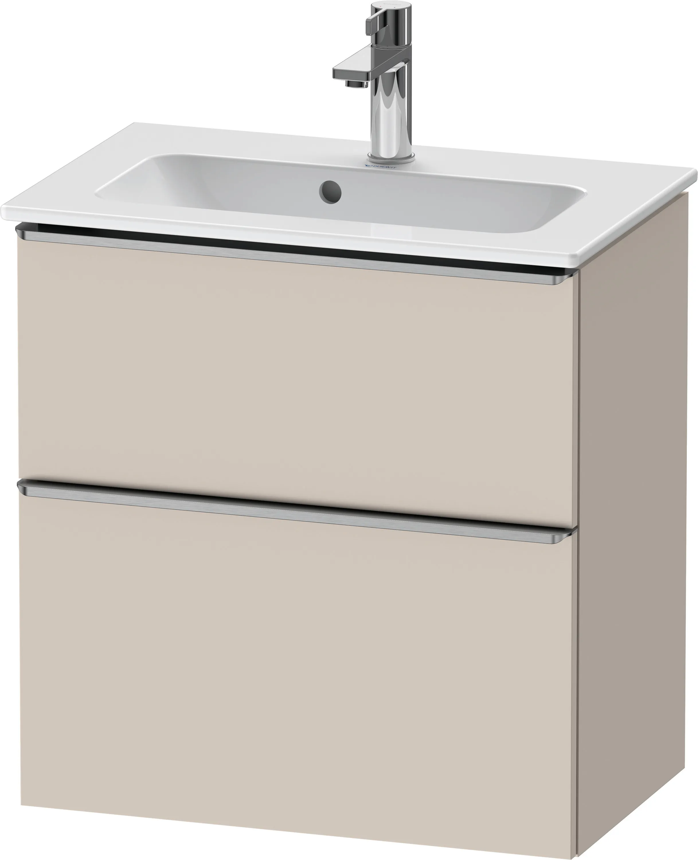 Duravit Waschtischunterschrank wandhängend „D-Neo“ 61 × 62,5 × 37,2 cm Taupe Matt