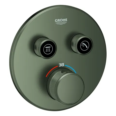 Thermostat Grohtherm SmartControl 29119, mit 2 Absperrventilen, Fertigmontageset für Rapido SmartBox, Wandrosette rund Thermostat Grohtherm SmartControl 29119, mit 2 Absperrventilen, Fertigmontageset für Rapido SmartBox, Wandrosette rund