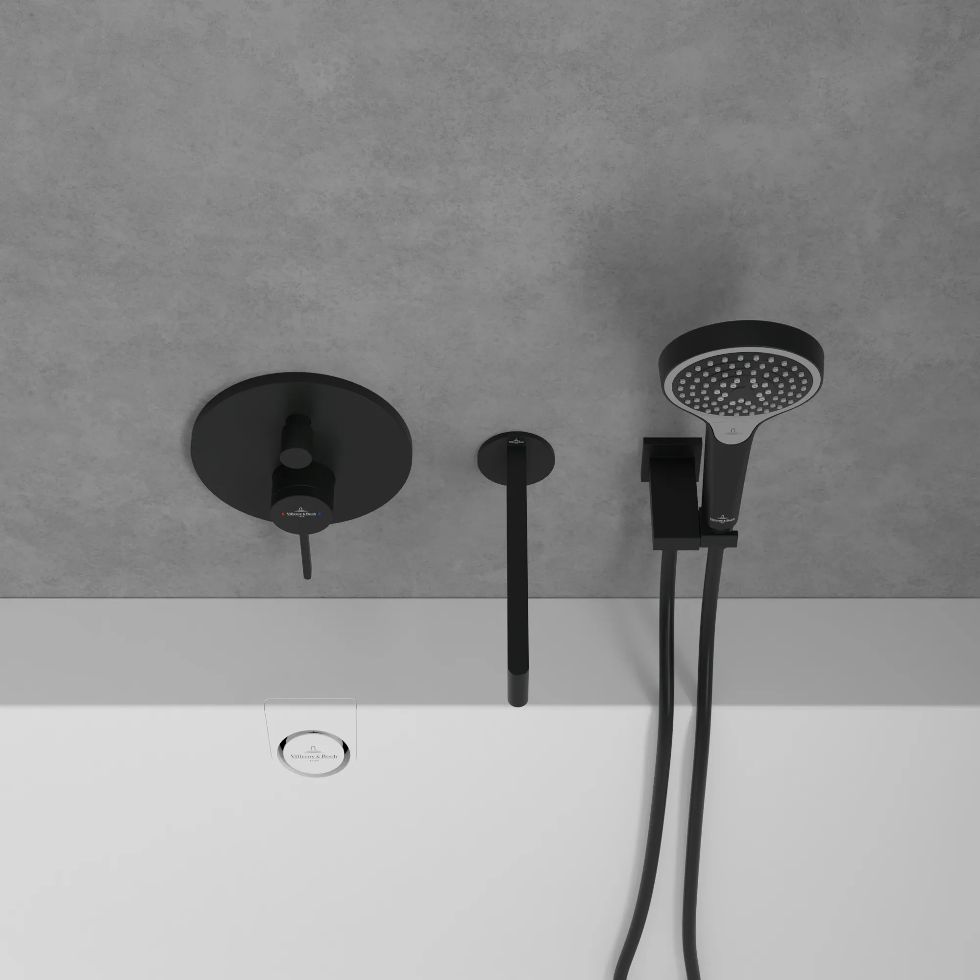 Einhand-Unterputz-Armatur „Dawn“ 4,6 cm in Matt Black Einhand-Unterputz-Armatur „Dawn“ 4,6 cm in Matt Black